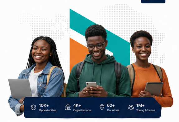 Three young Africans preparing for their next career step